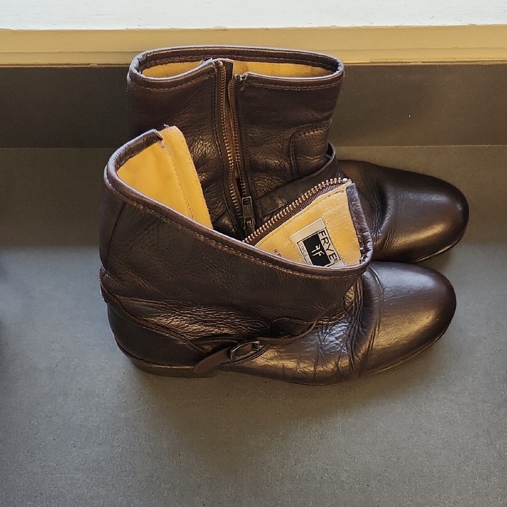 Frye Dark Brown Leather Boots